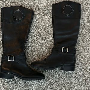 Vince Camuto black boots with small heel